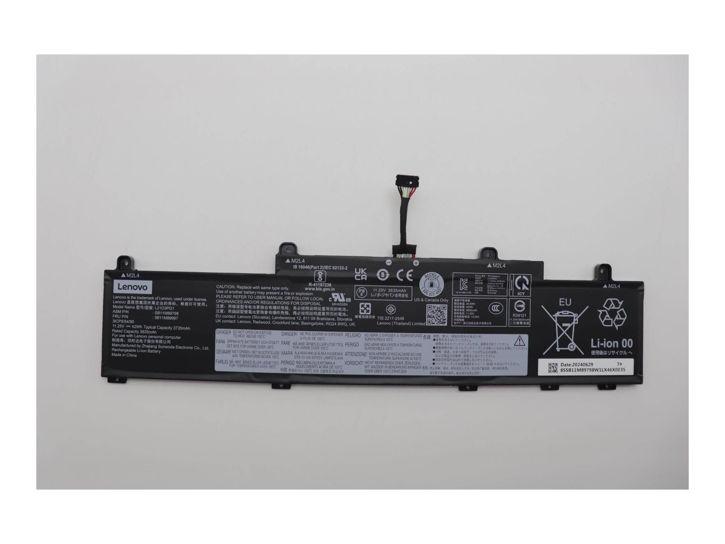 LENOVO - 5B11M89997 Akku 42Wh Original - Batterie - 3.735 mAh-0