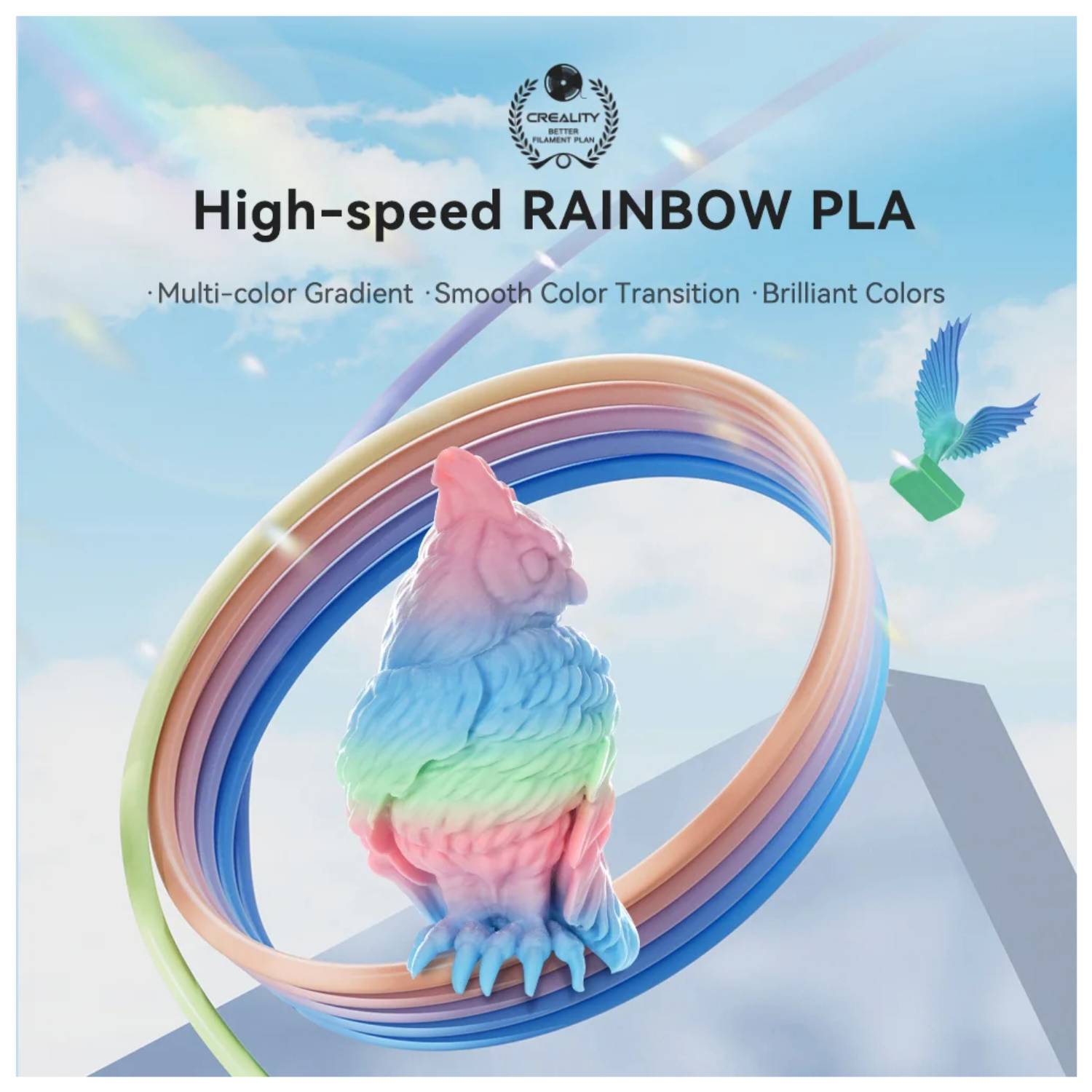 Creality PLA 1.75mm Rainbow SPRING LAKE 1kg CREALITY HYPER SERIE 3D FILAMENT-1