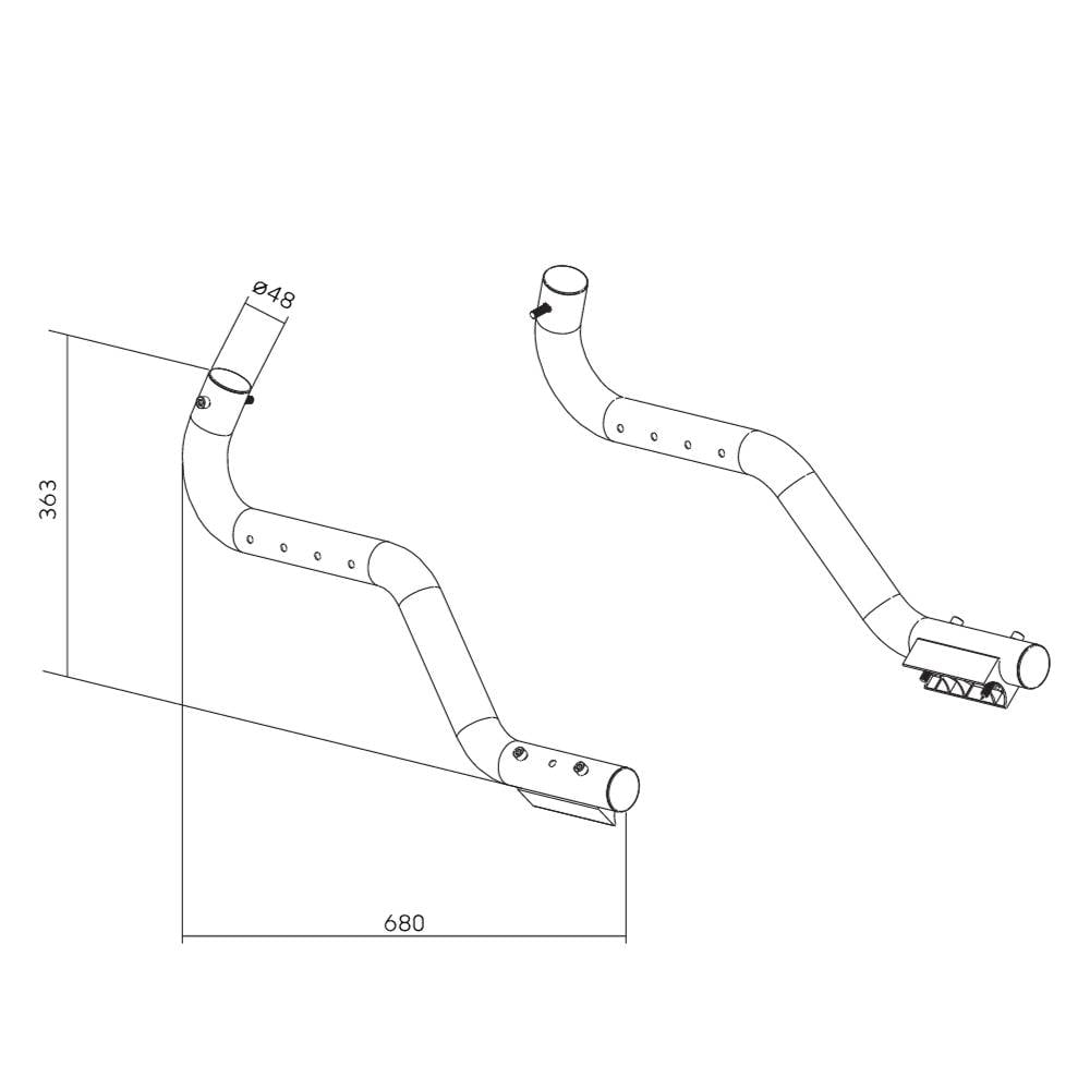 Oplite Rahmenverstärkung GTR S3/S8 Full Force Kit black retail-1