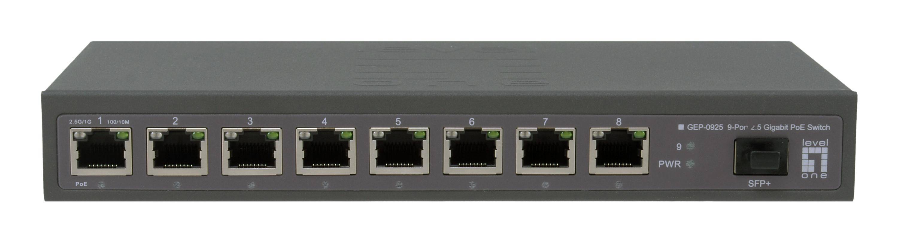 LevelOne GEP-0925 Unmanaged 2.5G Ethernet 100/1000/2500 Vollduplex Power o... - Switch - 60 Gbps-2
