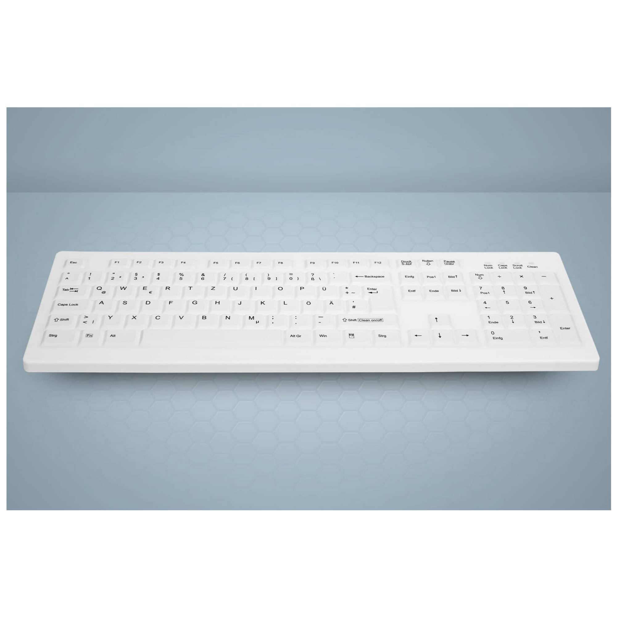 Active Key AK-C8100FA-UVS-W/GE, Volle Größe (100%), Kabelgebunden, USB, Membran Key Switch, QWERTY,-0