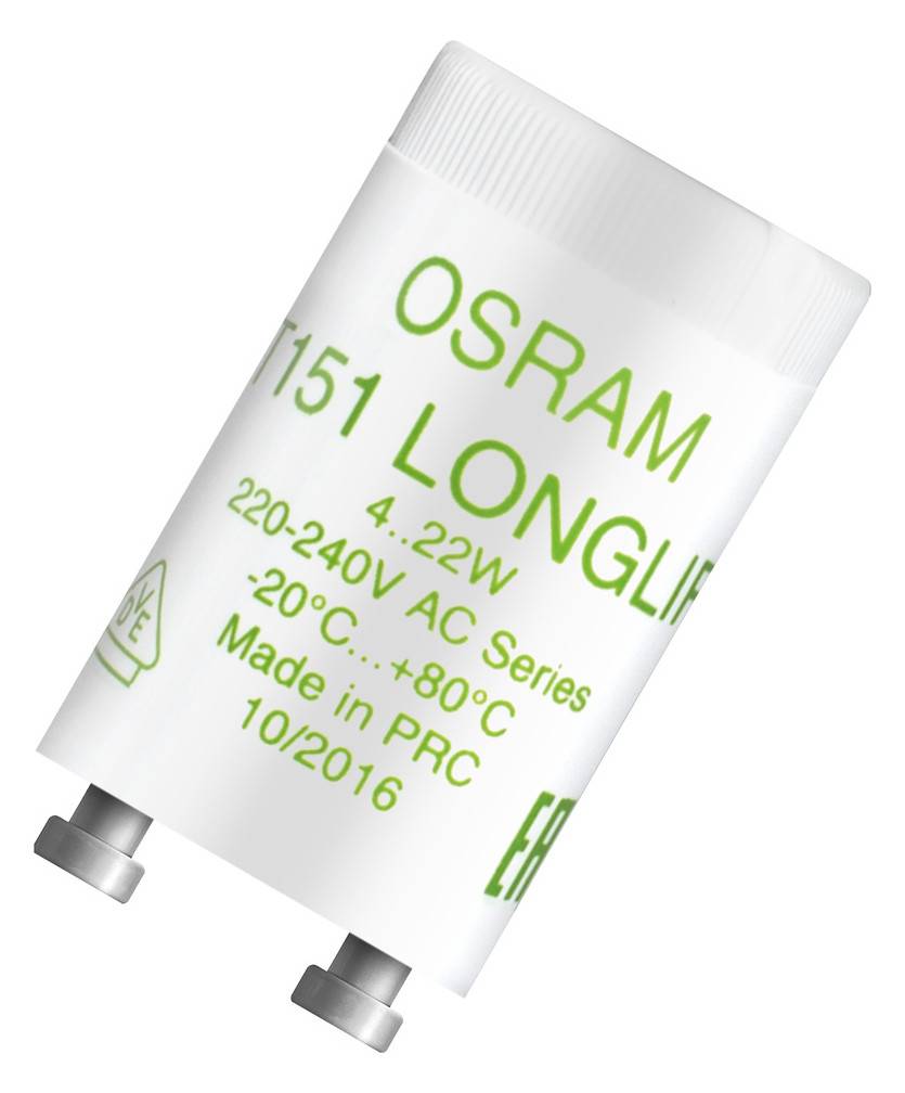 25St. Osram ST 151 LONGLIFE/220- Starter für Leuchtstofflampen Reihenschaltung 4-22W 25er 25/400-0