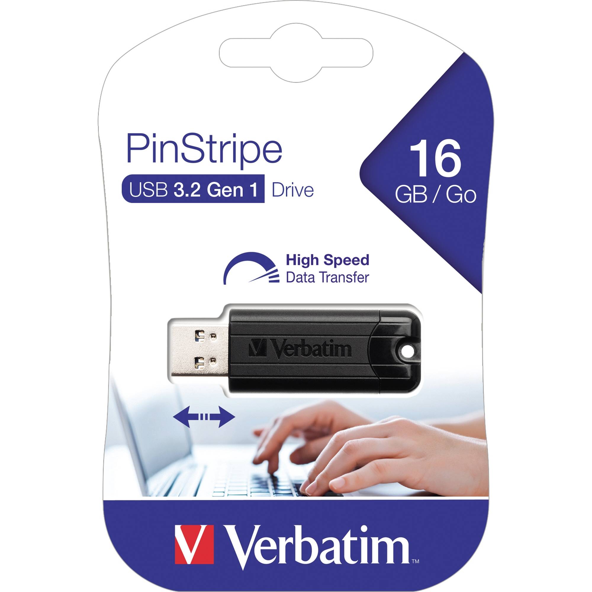 Verbatim Store 'n' Go Pin Stripe USB Drive - USB-Flash-Laufwerk - 16 GB - USB 3.-0