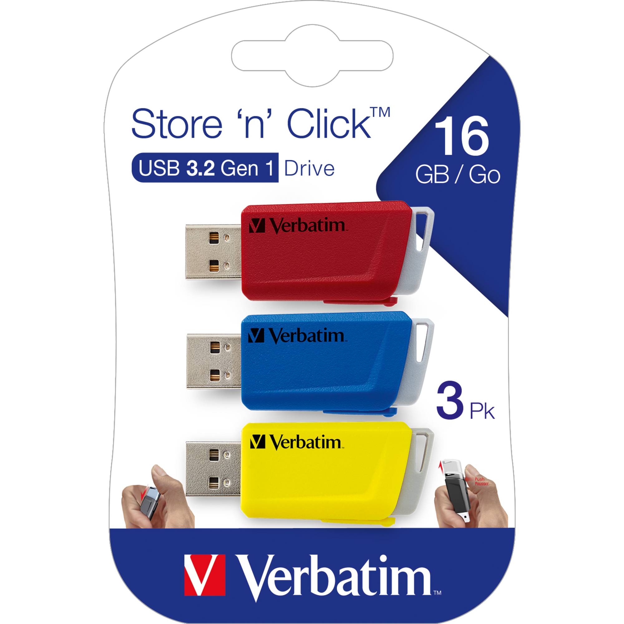 USB-Stick Store'n'Click 16GB 3St-1