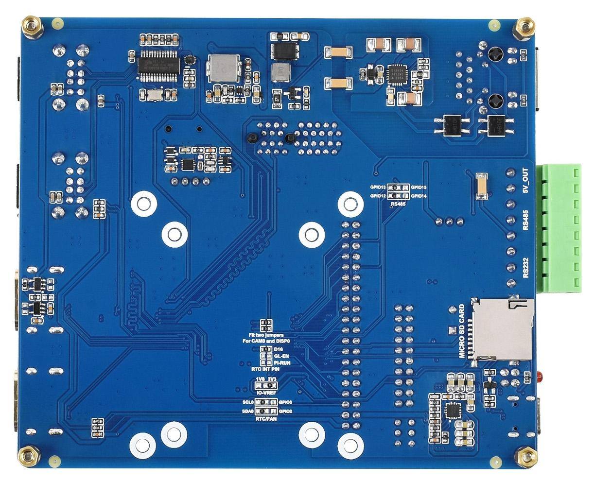 Waveshare IO Board Typ B für Raspberry Pi CM4 Module, PoE, 4 USB-Ports, Dual-HDMI, PCIe-2