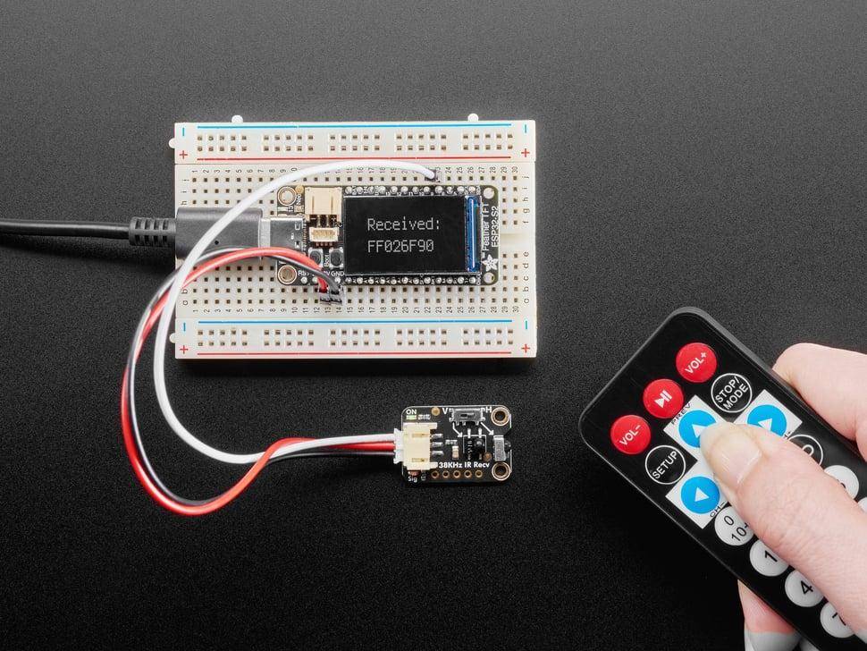 Adafruit FF026F90 Infrarot-Empfänger (IR) Sensor STEMMA Plattform-Evaluierung Erweiterungsboard 5-3