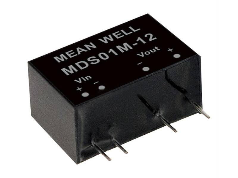 Mean Well DC/DC Wandler Serie MDS01 SIL7 12 V 84 mA 1 W-0