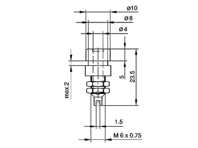 HIRSCHMANN Test & Measurement BIL 20 Buchse mit Isolierkopf rot-1