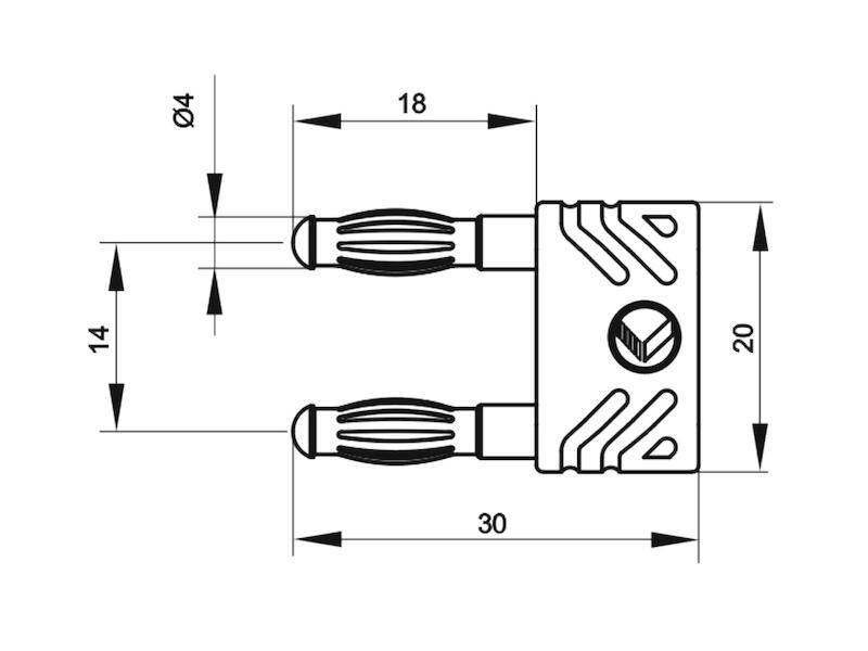 HIRSCHMANN Test & Measurement KST 14/4 Kurzschlussstecker schwarz-1