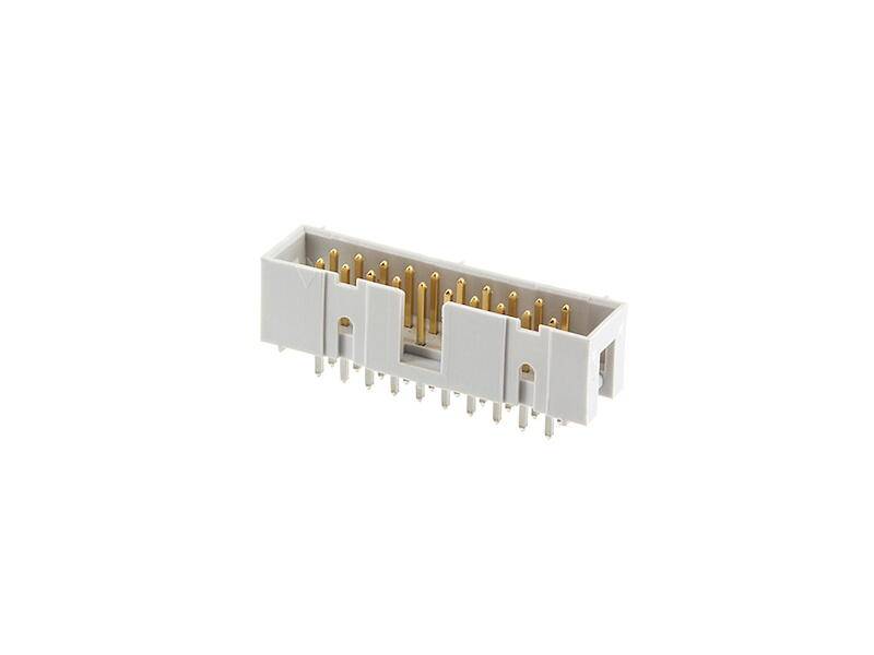 DIN 41651 Wannenstecker 20 polig gerade weiß Rastermaß 2,54 mm-0