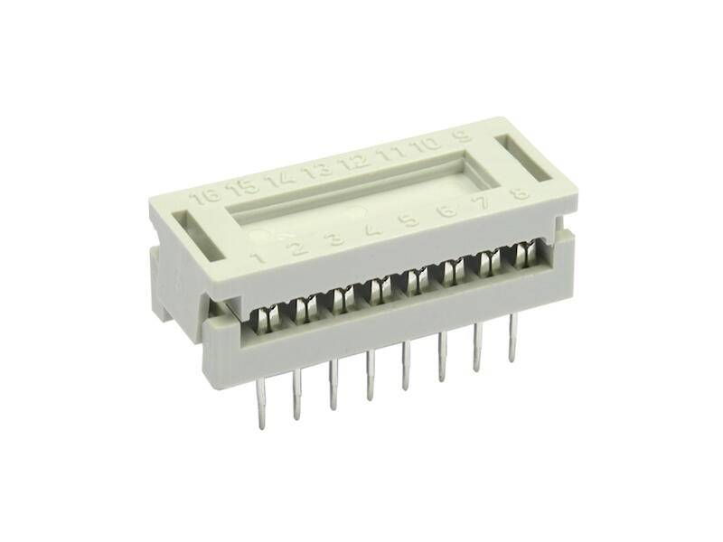 DIN 41651 IC-Sockel-Verbinder 14 polig weiß Rastermaß 2,54 mm-0