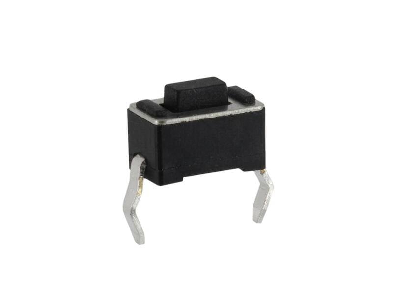 econ connect Leiterplattentaster 3,5 x 6,1 x 5,0 mm Snap-In print liegend Schließer 1 polig schwarz-0