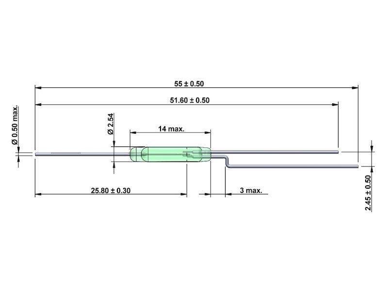StandexMeder Reed Schalter THR Wechsler 0,5 A 175 V-2