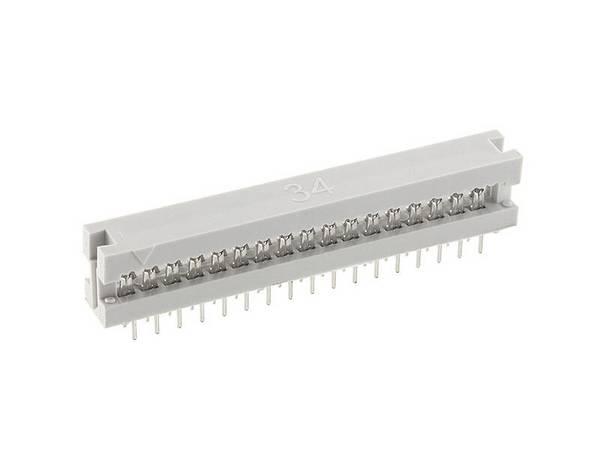 DIN 41651 Leiterplatten-Verbinder 34 polig weiß Rastermaß 2,54 mm
