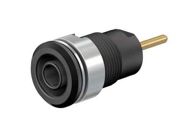 Stäubli SLB4-R Sicherheits-Laborbuchse Buchse, Einbau Stift-Ø: 4 mm Schwarz 1 St. Piece