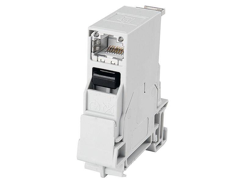 Telegärtner J80023A0000 Tragschienen-Verbinder RJ45 T568A-0