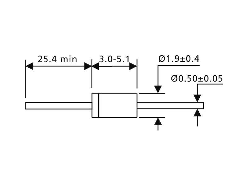 Schottky-Diode 30 V 200 mA 200 mW DO 35-1