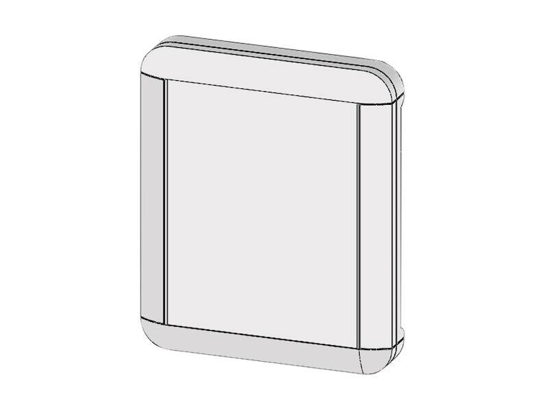 TEKO Gehäuse Handheld Tekwall 252,5 x 210 x 40 mm Kunststoff weiß mit Ausschnitt für 7" Displays-0