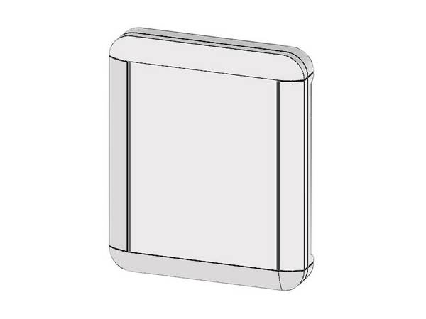TEKO Gehäuse Handheld Tekwall 252,5 x 210 x 40 mm Kunststoff weiß mit Ausschnitt für 7" Displays