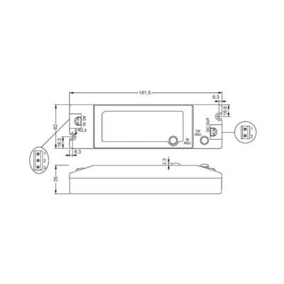 MEAN WELL PLC-60-24 LED-Treiber, LED-Trafo Konstantspannung, Konstantstrom 60 W 0 - 2.5 A 24 V/DC nicht dimmbar, PFC-Sch-2