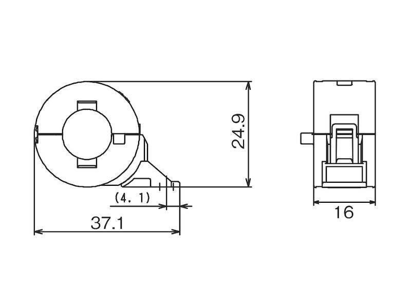 KGS KITAGAWA Klappferrit GTFCK hellgrau Kabel-Ø max. 8,5 mm 40 Ω-1
