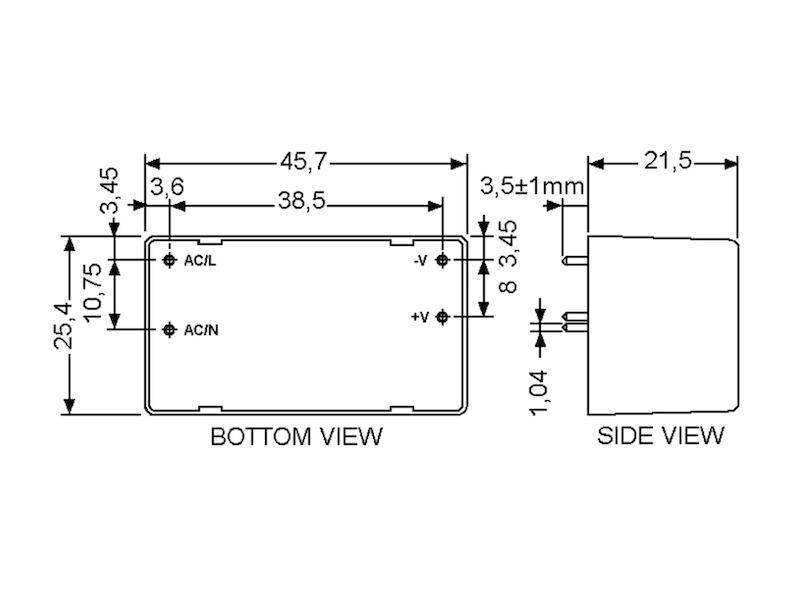Mean Well Schaltnetzteil Serie MPM-05 medical 5 W 5 V 1 A Modul, geschlossen-1