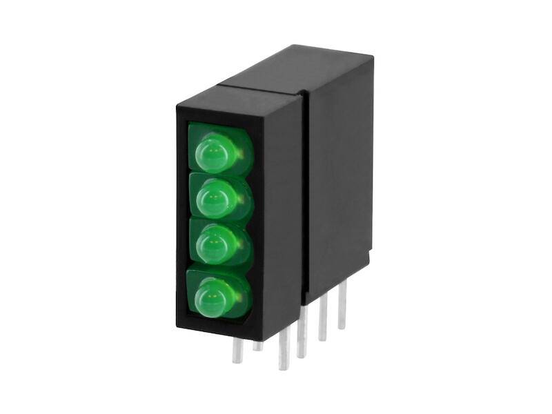 Vossloh-Schwabe Optoelectronics LED Halter mit 4 x 1,8 mm mini LEDs, grün-0