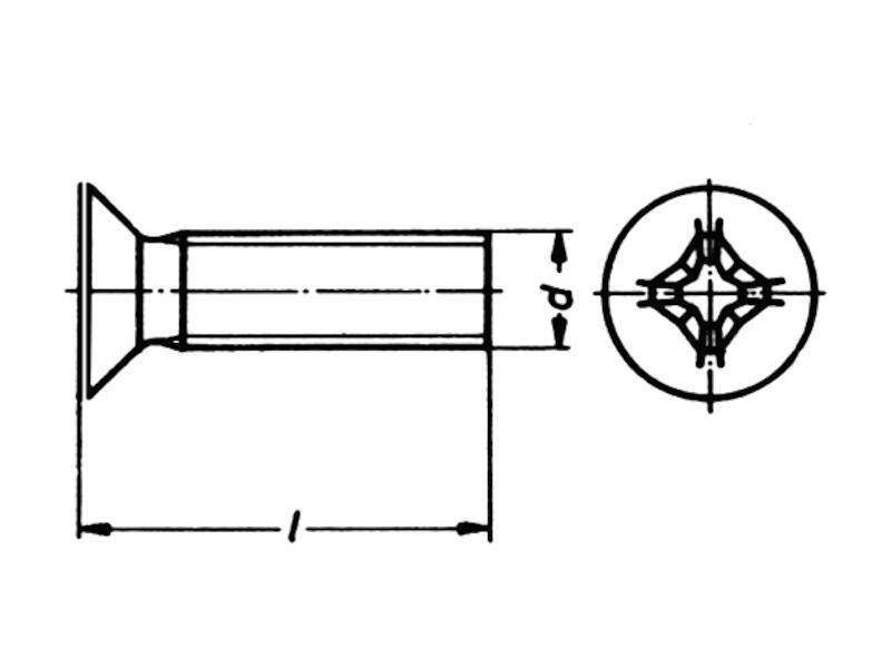 WÜRTH 100x Senkkopfschraube mit Kreuzschlitz M4 40 mm Stahl blank-1
