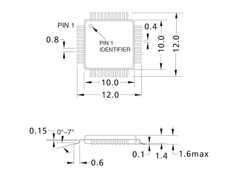 Microchip SMD ISP Flash 2048 x 8 bit RAM / 2 kB EEPROM / 64 kB Flash VQFP 44-2