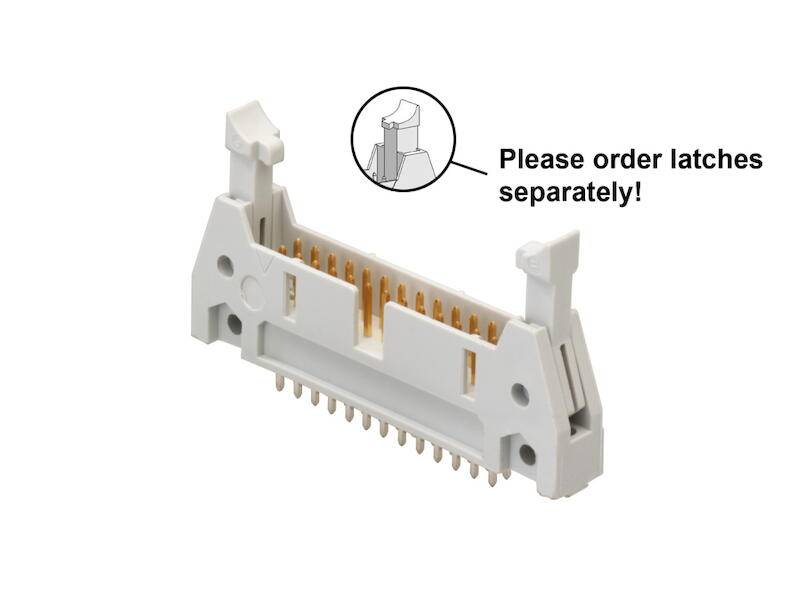 DIN 41651 Wannenstecker 16 polig mit Verriegelung gerade Rastermaß 2,54 mm-1