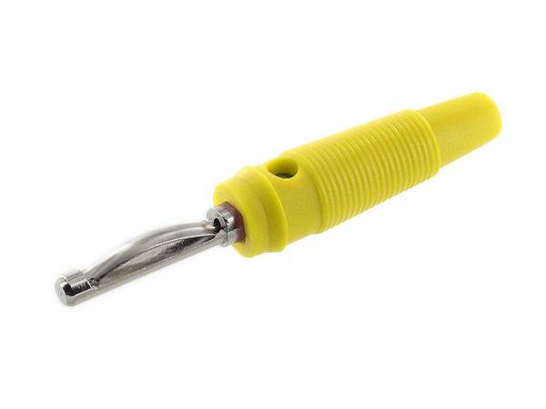 econ connect Bananen-Stecker 4 mm gelb mit Querloch