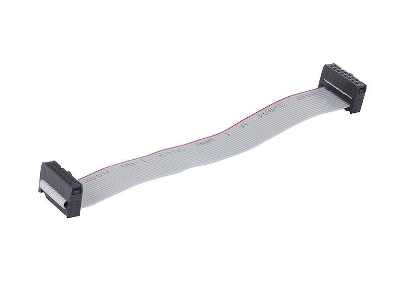 econ connect Flachbandkabel Rastermaß 1,27 mm konfektioniert mit IDC-Verbinder 20 polig schwarz 300 mm inklusive Zugentl-0