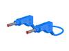 Stäubli XZG425/SIL Sicherheits-Messleitung Lamellenstecker 4 mm Lamellenstecker 4 mm 0.50 m Blau 1 St.