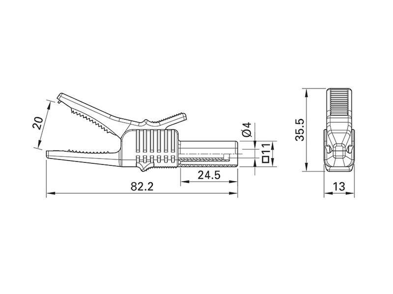 Stäubli XKK-1001 Sicherheits-Abgreifklemme CAT II Grün-3