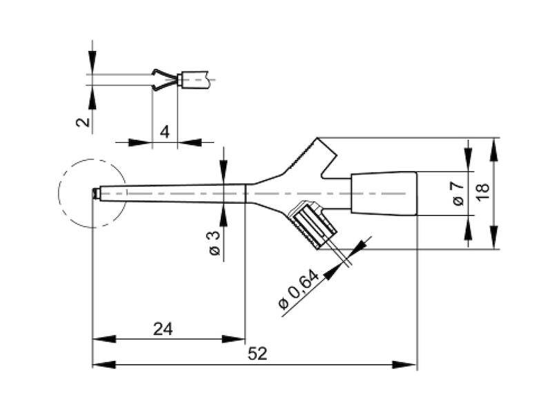 HIRSCHMANN Test & Measurement KLEPS 3 ST Klemmprüfspitze schwarz-1