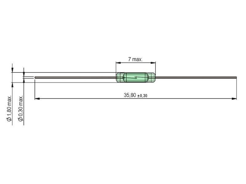 StandexMeder Reed Schalter THR 1x Schließer 0,5 A 170 Vdc-1