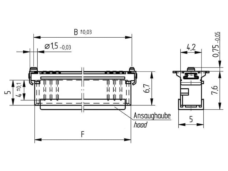 ERNI Electronics 254588 SMC-Messerleiste gerade 20 polig Bauform Q Höhe 1,75 mm-6