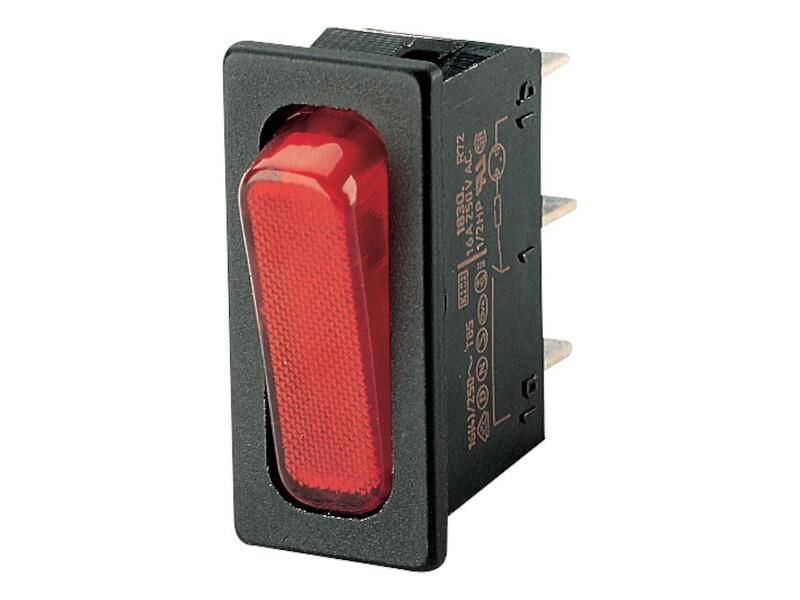 MARQUARDT Wippschalter rot Beleuchtet Ausschalter 20 A 250 Vac 1 polig
