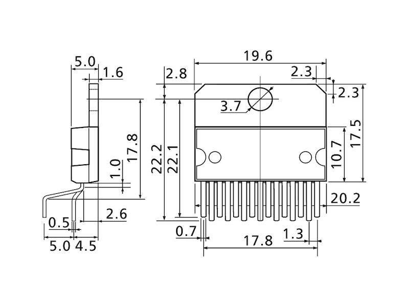 2 x Motortreiber 50 V 2 A MULTIWATT 15 V-1