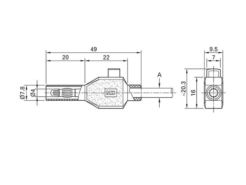 Stäubli SKLS4 Laborstecker Stecker, gerade Stift-Ø: 4 mm Rot 1 St.-3
