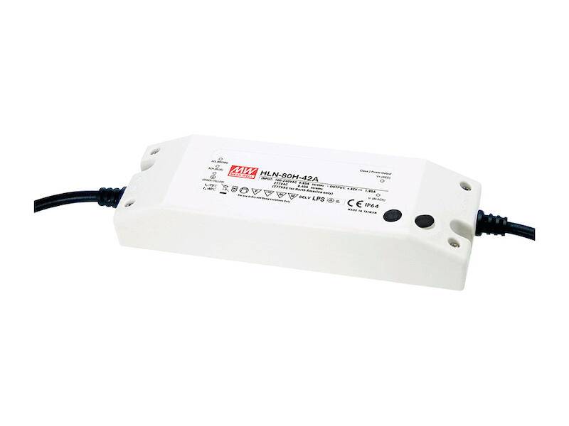 MEAN WELL HLN-80H-54A LED-Treiber, LED-Trafo Konstantspannung, Konstantstrom 81 W 1.5 A 32.4 - 54 V/DC dimmbar, PFC-Scha-0