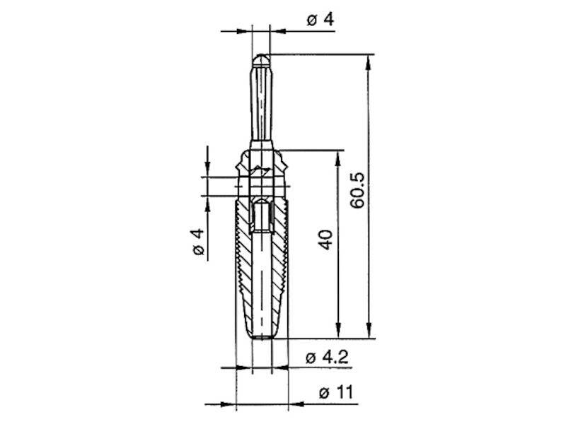 HIRSCHMANN Test & Measurement BÜLA 30 K Büschel-Stecker rot-1