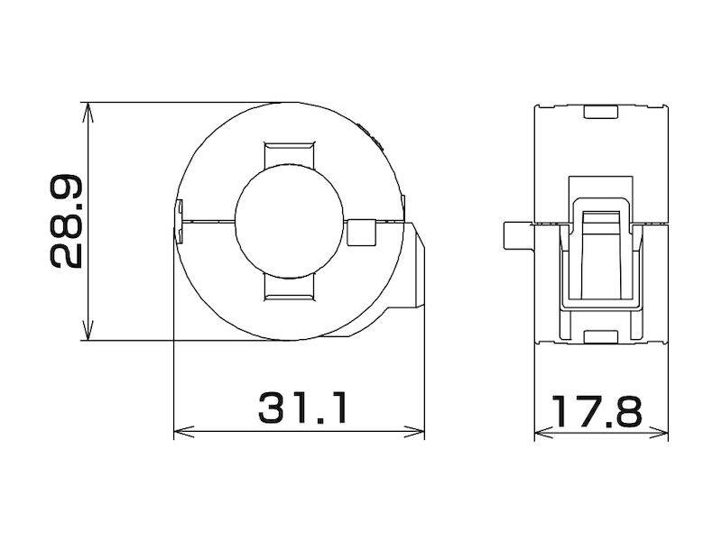 KGS KITAGAWA Klappferrit GTFC hellgrau Kabel-Ø max. 13 mm 40 Ω-1