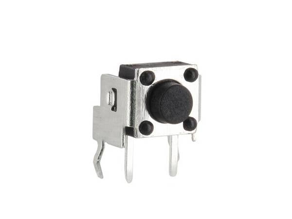 econ connect Leiterplattentaster 6,0 x 6,0 x 7,5 mm Snap-In print stehend Schließer 1 polig schwarz