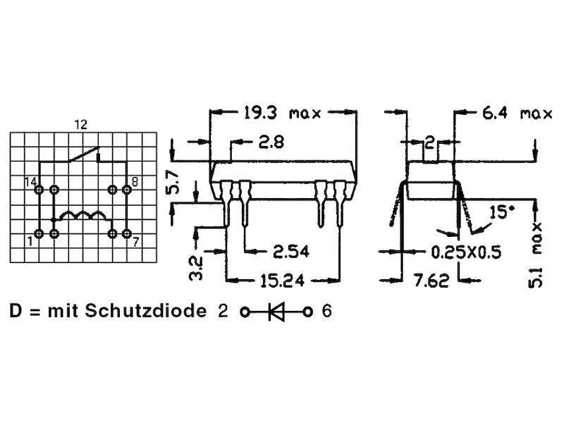 StandexMeder Reed Relais THR Schließer 0,5 A 200 V-2