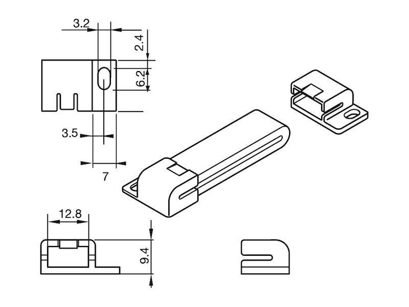 KGS KITAGAWA Halterung zum Schrauben für Ferrite der Serie GSSH-1