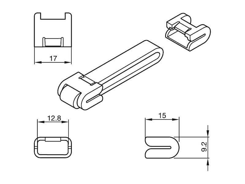 KGS KITAGAWA Halterung Standard für Ferrite der Serie GSSH-1