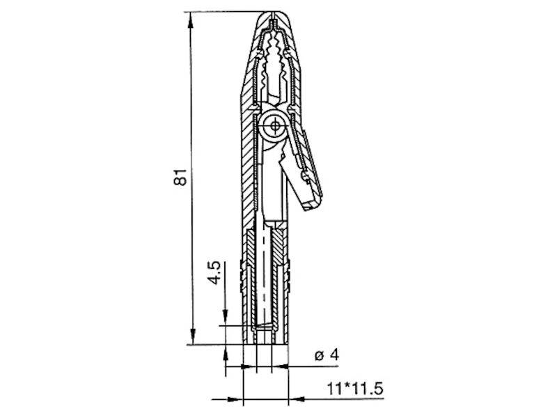 HIRSCHMANN Test & Measurement AK 2 B Abgreifklemme schwarz-1
