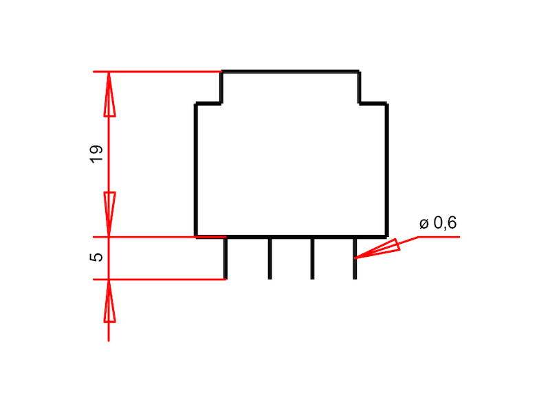 GERTH Transformatorenbau Print-Transformator ökodesign 153 0,35 VA 2 x 6 V 2 x 29 mA-4