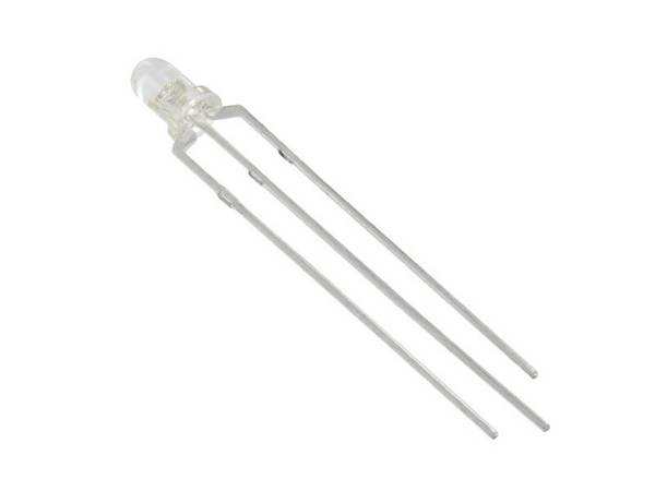 HuiYuan Opto-Electronic LED 3 mm klar rot / blau 1250 / 1600 mcd 628 / 465 nm 35 °